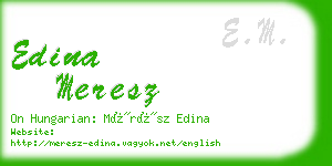 edina meresz business card